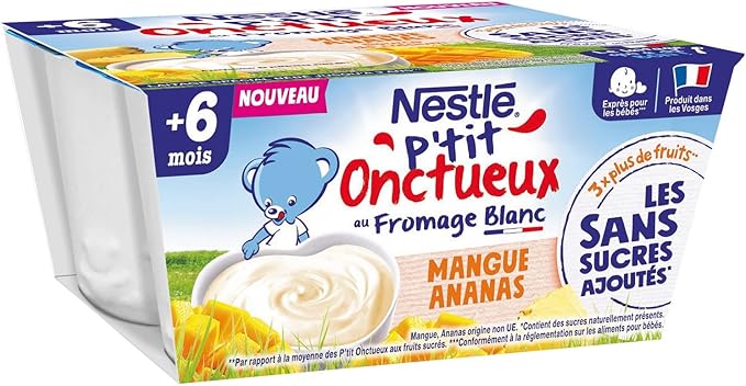 P'TIT ONCTUEUX AU FROMAGE BLANC MANGUE ANANAS